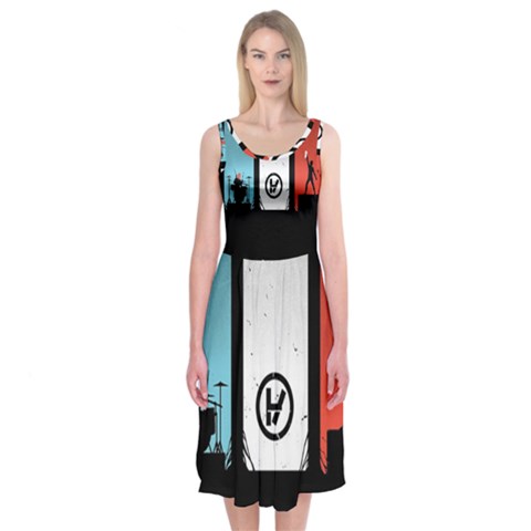 Twenty One 21 Pilots Midi Sleeveless Dress from ArtsNow.com