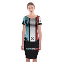 Classic Short Sleeve Midi Dress Front Classic Short Sleeve Midi Dress Front