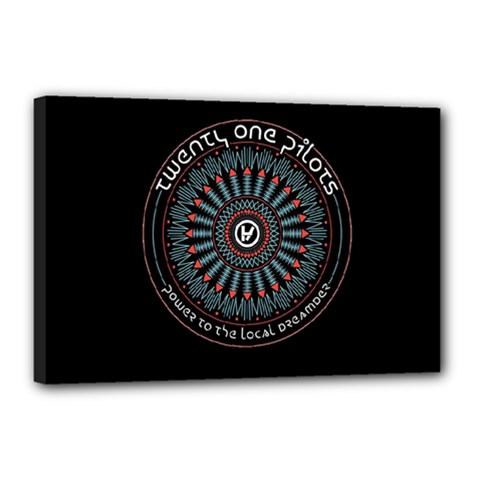 Twenty One Pilots Power To The Local Dreamder Canvas 18  x 12  (Stretched) from ArtsNow.com