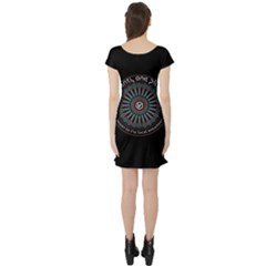 Short Sleeve Skater Dress Back Short Sleeve Skater Dress Back