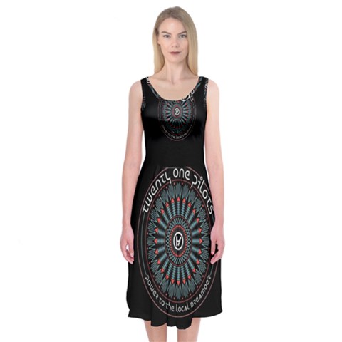 Twenty One Pilots Power To The Local Dreamder Midi Sleeveless Dress from ArtsNow.com