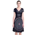 Twenty One Pilots Power To The Local Dreamder Short Sleeve Front Wrap Dress