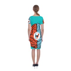 Classic Short Sleeve Midi Dress Back Classic Short Sleeve Midi Dress Back