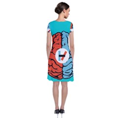 Short Sleeve Front Wrap Dress 