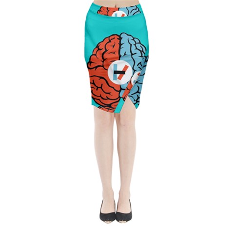 Twenty One Pilots  Midi Wrap Pencil Skirt from ArtsNow.com