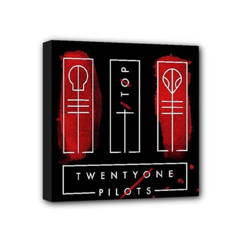 Twenty One Pilots Mini Canvas 4  x 4  (Stretched) from ArtsNow.com