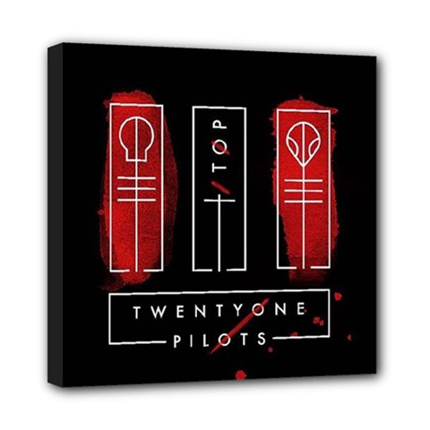 Twenty One Pilots Mini Canvas 8  x 8  (Stretched) from ArtsNow.com