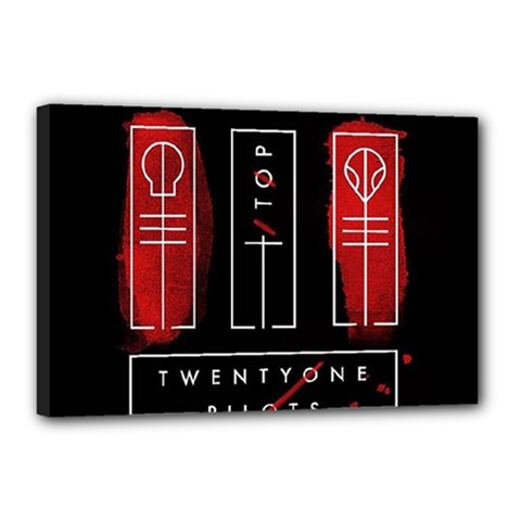 Twenty One Pilots Canvas 18  x 12  (Stretched) from ArtsNow.com
