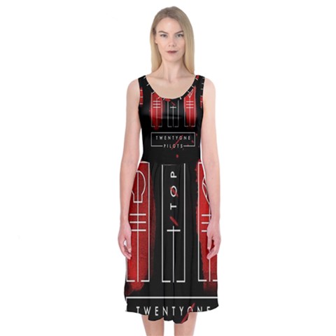 Twenty One Pilots Midi Sleeveless Dress from ArtsNow.com
