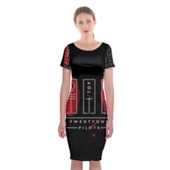 Classic Short Sleeve Midi Dress Front Classic Short Sleeve Midi Dress Front