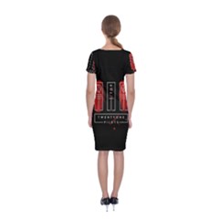 Classic Short Sleeve Midi Dress Back Classic Short Sleeve Midi Dress Back