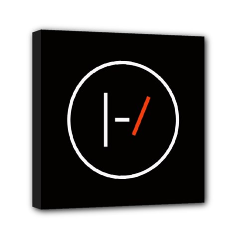 Twenty One Pilots Band Logo Mini Canvas 6  x 6  (Stretched) from ArtsNow.com