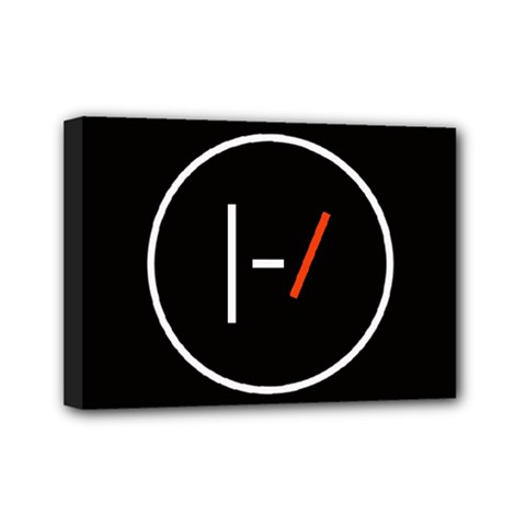 Twenty One Pilots Band Logo Mini Canvas 7  x 5  (Stretched) from ArtsNow.com