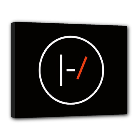 Twenty One Pilots Band Logo Canvas 14  x 11  (Stretched) from ArtsNow.com