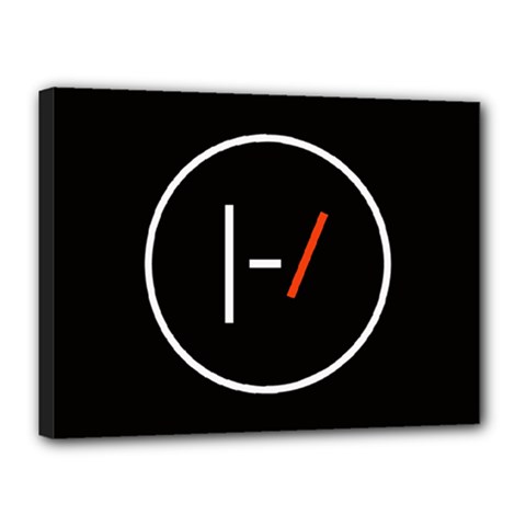 Twenty One Pilots Band Logo Canvas 16  x 12  (Stretched) from ArtsNow.com