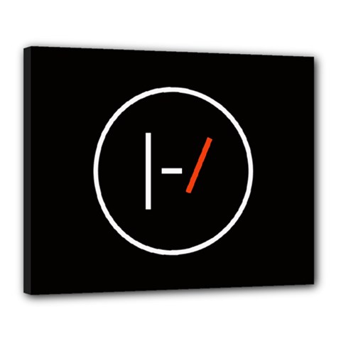 Twenty One Pilots Band Logo Canvas 20  x 16  (Stretched) from ArtsNow.com