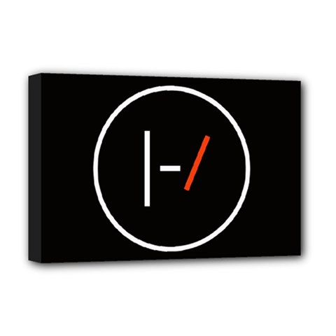 Twenty One Pilots Band Logo Deluxe Canvas 18  x 12  (Stretched) from ArtsNow.com
