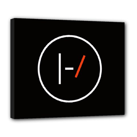 Twenty One Pilots Band Logo Deluxe Canvas 24  x 20  (Stretched) from ArtsNow.com