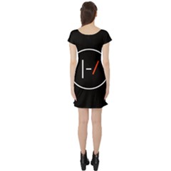 Short Sleeve Skater Dress Back Short Sleeve Skater Dress Back
