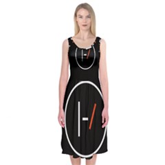Twenty One Pilots Band Logo Midi Sleeveless Dress from ArtsNow.com