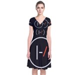 Twenty One Pilots Band Logo Short Sleeve Front Wrap Dress