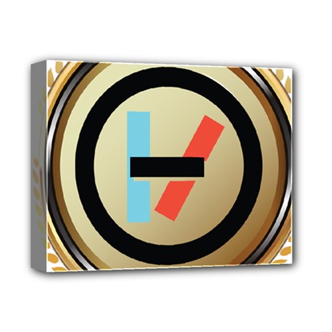 Twenty One Pilots Shield Deluxe Canvas 14  x 11  (Stretched) from ArtsNow.com