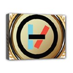 Twenty One Pilots Shield Deluxe Canvas 16  x 12  (Stretched) 