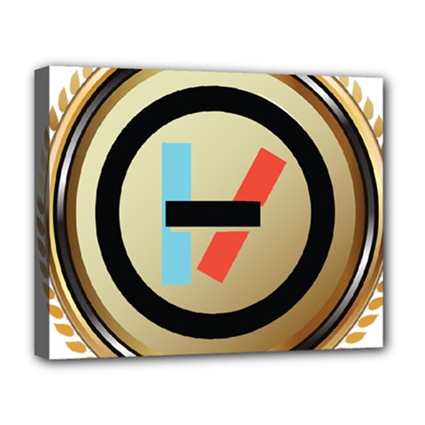Twenty One Pilots Shield Deluxe Canvas 20  x 16  (Stretched) from ArtsNow.com