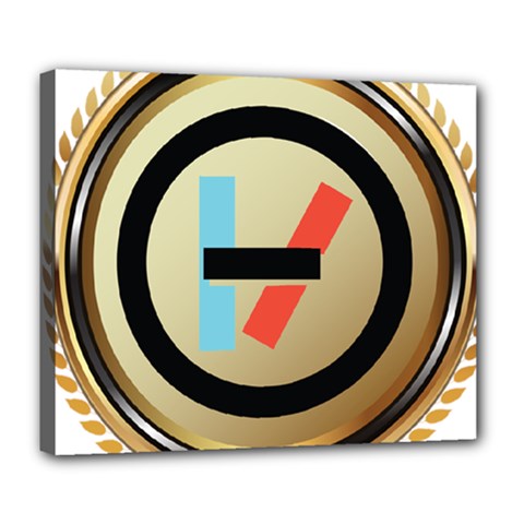 Twenty One Pilots Shield Deluxe Canvas 24  x 20  (Stretched) from ArtsNow.com