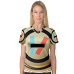 Twenty One Pilots Shield Women s V-Neck Sport Mesh Tee