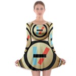 Twenty One Pilots Shield Long Sleeve Skater Dress