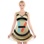 Twenty One Pilots Shield V-Neck Sleeveless Dress
