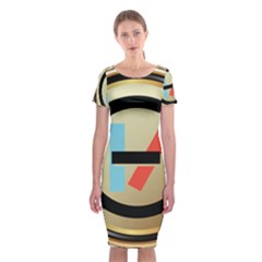 Classic Short Sleeve Midi Dress Front Classic Short Sleeve Midi Dress Front