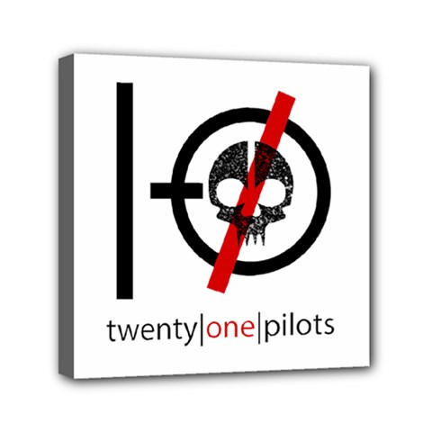 Twenty One Pilots Skull Mini Canvas 6  x 6  (Stretched) from ArtsNow.com