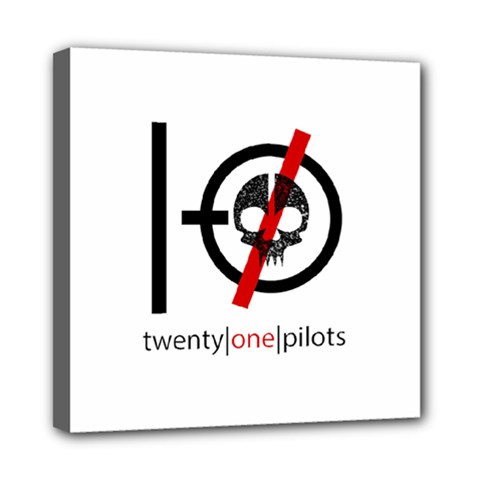 Twenty One Pilots Skull Mini Canvas 8  x 8  (Stretched) from ArtsNow.com