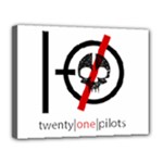 Twenty One Pilots Skull Canvas 14  x 11  (Stretched)