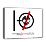 Twenty One Pilots Skull Canvas 16  x 12  (Stretched)