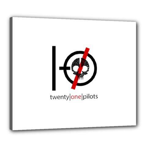 Twenty One Pilots Skull Canvas 24  x 20  (Stretched) from ArtsNow.com
