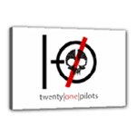 Twenty One Pilots Skull Canvas 18  x 12  (Stretched)