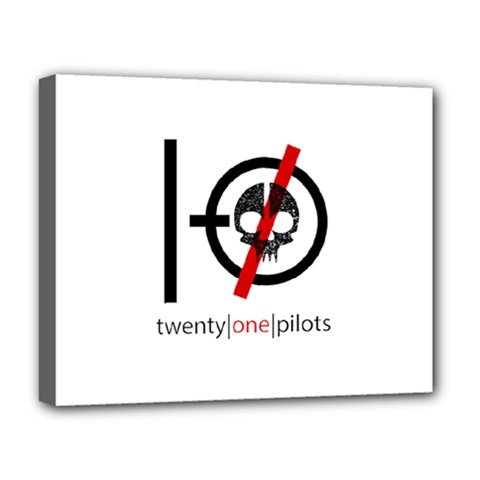 Twenty One Pilots Skull Deluxe Canvas 20  x 16  (Stretched) from ArtsNow.com