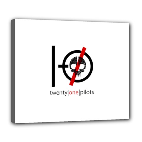 Twenty One Pilots Skull Deluxe Canvas 24  x 20  (Stretched) from ArtsNow.com