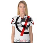 Twenty One Pilots Skull Women s V-Neck Sport Mesh Tee