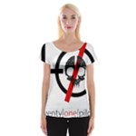 Twenty One Pilots Skull Women s Cap Sleeve Top