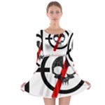 Twenty One Pilots Skull Long Sleeve Skater Dress