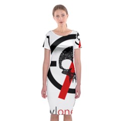 Classic Short Sleeve Midi Dress Front Classic Short Sleeve Midi Dress Front