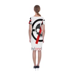 Classic Short Sleeve Midi Dress Back Classic Short Sleeve Midi Dress Back