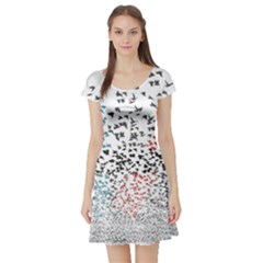 Short Sleeve Skater Dress Front Short Sleeve Skater Dress Front