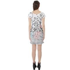 Short Sleeve Skater Dress Back Short Sleeve Skater Dress Back