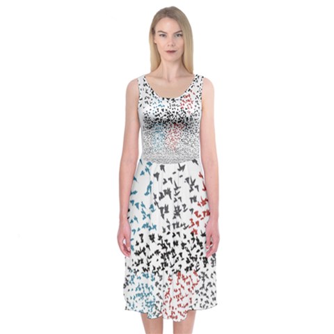 Twenty One Pilots Birds Midi Sleeveless Dress from ArtsNow.com