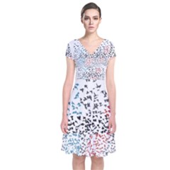 Short Sleeve Front Wrap Dress 